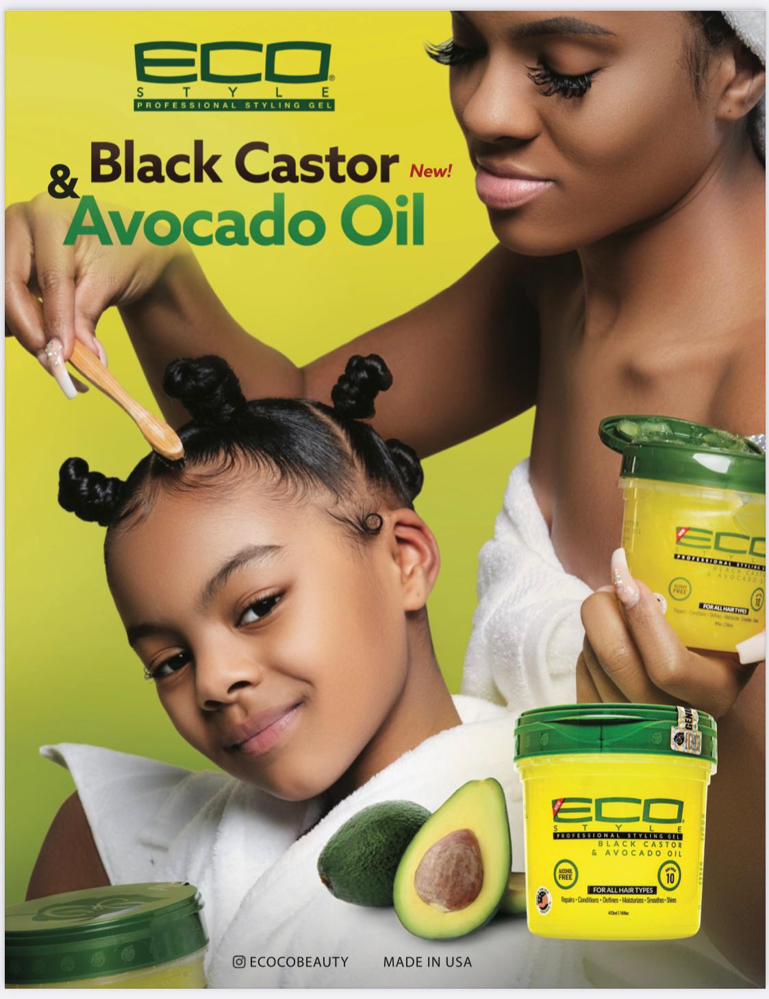 Eco Styler Gel Black Castor Avocado Oil